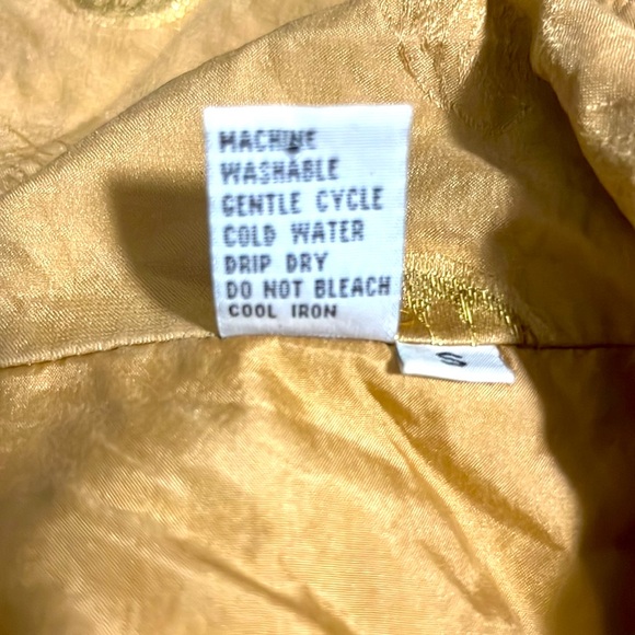 Fuda International 70% tan silk preowned jacket For ladies . Size: S - Picture 8 of 8